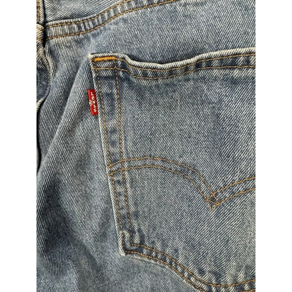 Levi 505 Jeans Men 38X30 Blue Denim 5-Pocket Easy‎ Care Casual Work Wear